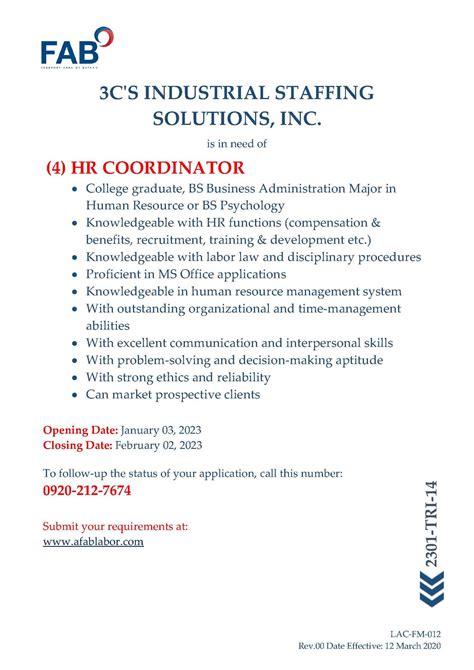 afab labor center job hiring 2023|WE ARE HIRING ‼️ Interested and .